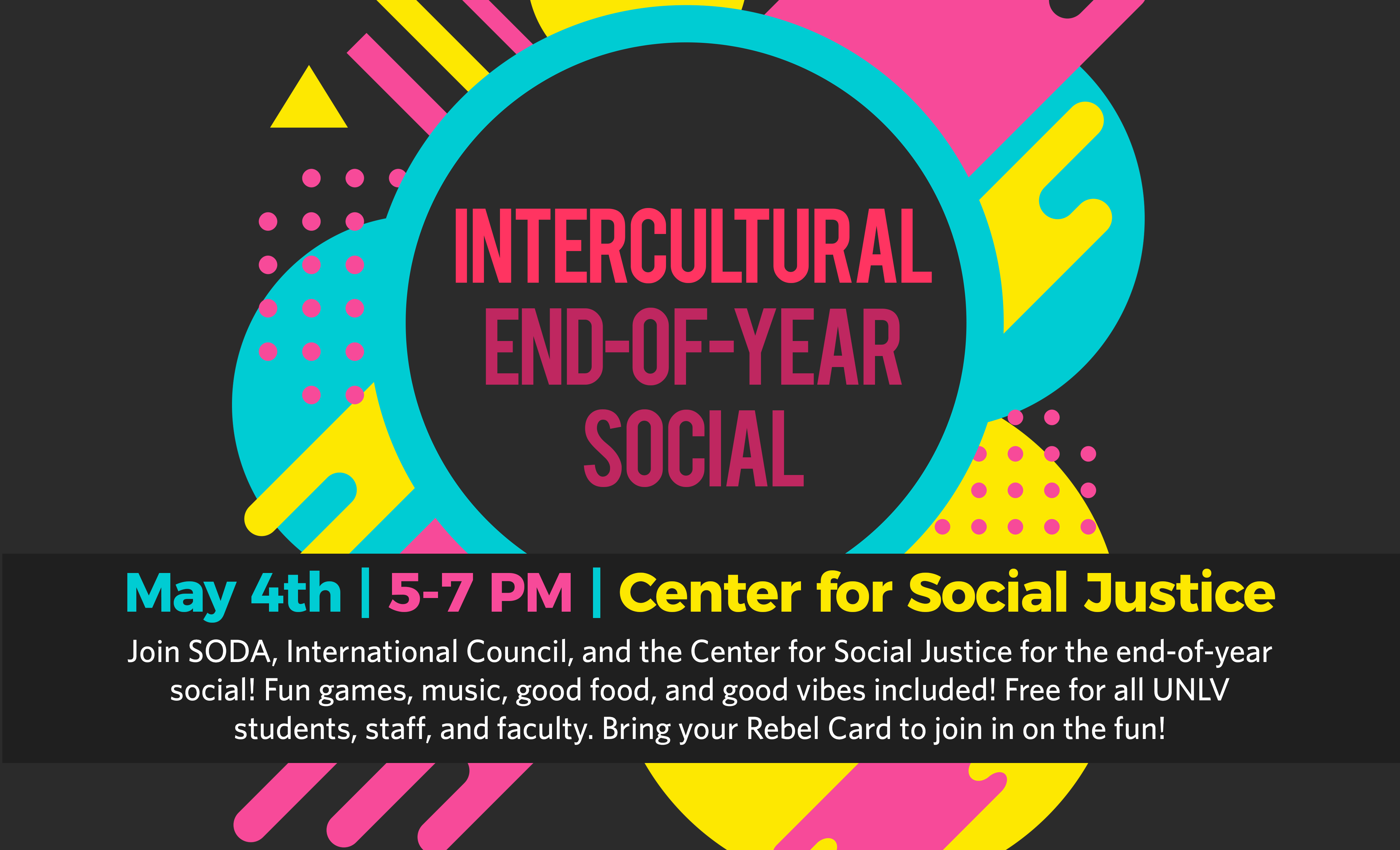 Intercultural EndofYear Social Calendar University of Nevada, Las
